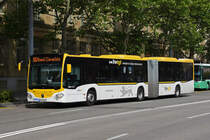 Mercedes Citaro der SWEG, auf der Linie 55, fährt zur Haltestelle am badischen Bahnhof. Die Aufnahme stammt vom 03.07.2019.