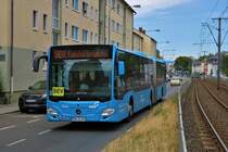 VGG Reichelsheim Mercedes Citaro 2 G als SEV Linie für die VGF U-Bahn Linien U1 U2 U3 und U8 am 06.07.19 in Frankfurt Eschersheim 