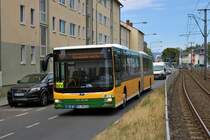 Martin Becker MAN Lions City G als SEV Linie für die VGF U-Bahn Linien U1 U2 U3 und U8 am 06.07.19 in Frankfurt Eschersheim 