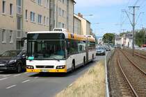 AutoBus Sippel Volvo 7700 als SEV Linie für die VGF U-Bahn Linien U1 U2 U3 und U8 am 06.07.19 in Frankfurt Eschersheim 
