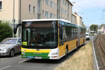 Martin Becker MAN Lions City G als SEV Linie für die VGF U-Bahn Linien U1 U2 U3 und U8 am 06.07.19 in Frankfurt Eschersheim 