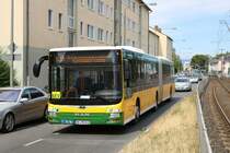 Martin Becker MAN Lions City G als SEV Linie für die VGF U-Bahn Linien U1 U2 U3 und U8 am 06.07.19 in Frankfurt Eschersheim 