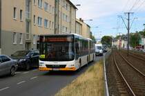 Martin Becker MAN Lions City G als SEV Linie für die VGF U-Bahn Linien U1 U2 U3 und U8 am 06.07.19 in Frankfurt Eschersheim 