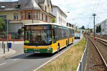 Martin Becker MAN Lions City G als SEV Linie für die VGF U-Bahn Linien U1 U2 U3 und U8 am 06.07.19 in Frankfurt Eschersheim 