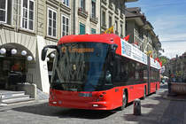 Hess Trolleybus 24, auf der Linie 12, fährt durch die Gerechtigkeitsgasse. Die Aufnahme stammt vom 24.04.2019.