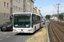 Mercedes Benz Citaro 1 Facelift G als SEV Linie für die VGF U-Bahn Linien U1 U2 U3 und U8 am 06.07.19 in Frankfurt Eschersheim 