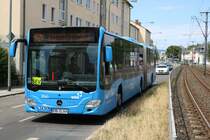 VGG Reichelsheim Mercedes Citaro 2 G als SEV Linie für die VGF U-Bahn Linien U1 U2 U3 und U8 am 06.07.19 in Frankfurt Eschersheim 