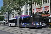 Volvo Bus 831 MOONLINER, auf der Linie 17, bedient die Haltestelle Kocherpark. Die Aufnahme stammt vom 09.07.2018.