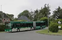 Mercedes-Benz Citaro NF-WR 305 der Wyker Dampfschiffahrts-Reederei am 10.07.2019 an der Haltestelle Satteldüne-Strandweg (Insel Amrum)