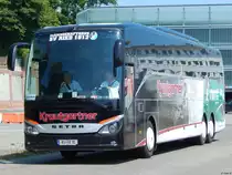 Setra 517 HD von Krautgartner aus Österreich im Stadthafen Sassnitz am 31.05.2016