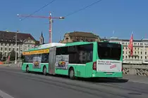 Mercedes Citaro 715, auf der Linie 34, überquert die Mittlere Rheinbrücke. Die Aufnahme stammt vom 04.07.2019.