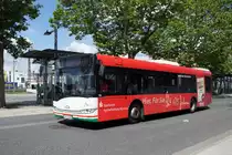 Stadtbus Aschaffenburg / Verkehrsgemeinschaft am Bayerischen Untermain (VAB): Solaris Urbino 12 der Stadtwerke Aschaffenburg Verkehrs-GmbH (STWAB), aufgenommen im Juni 2019 am Hauptbahnhof in Aschaffenburg.