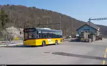 Solaris Postauto am 29. März 2019 am Bahnhof Courtemaîche.