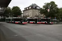 Drei Hochbahn Hamburg Mercedes Benz Citaro 2 G am 15.07.19 in Altona