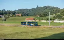 Bahnersatz wegen Bauarbeiten Köniz - Schwarzenburg.<br>
Citaro ex VZO 51 am 16. Juli 2019 zwischen Gasel und Niederscherli. Im Hintergrund der Ulmizberg.