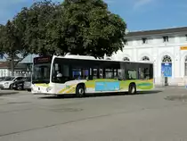 Sélestat - 9. August 2019 : Im Jahr 2017 ist ein zweiter Citaro C2 € 6 aufgetaucht. Hier ist er auf der Linie B vor dem Bahnhof zu sehen.