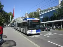 tl Nr. 886 (Hess Swisstrolley 4 BGT-N2D) am 30.7.2019 zwichen den Haltestellen St-François und Georgette