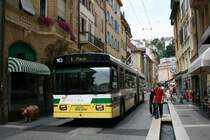 Der FBW/Hess Nr. 163 am 6.8.08 in einer Fussg�ngerzone in der Innenstadt von Neuenburg.