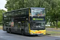 Am 05.08.2018 fuhr B-V 3339 auf der Linie 316. Aufgenommen wurde ein MAN Lion's City DD / Berlin Wannsee.