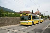 Der NAW/Hess BGT 5-25 Nr. 103  Luzern  am 6.8.08 kurz nach der Abfahrt in Hauterive.
