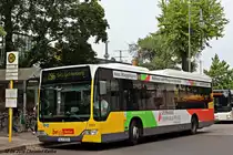 BVG Wagen 2153 auf Linie 296 nach S+U Lichtenberg - Berlin, S Karlshorst, Stolzenfelsstraße - am 12.06.2016 - Werbung: Stephanus Wohnen & Pflege