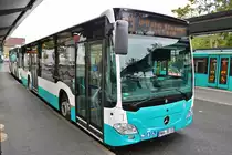 Stadtverkehr Maintal Mercedes Benz Citaro 2 Wagen 233 am 15.08.19 in Frankfurt Enkheim 