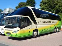 Neoplan Starliner von Sommer AG aus der Schweiz im Stadthafen Sassnitz am 08.08.2016