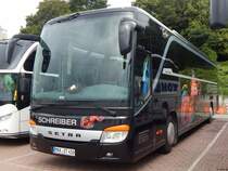 Setra 416 GT-HD von Schreiber aus Deutschland im Stadthafen Sassnitz am 23.08.2016