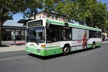 Stadtbus Aschaffenburg / Verkehrsgemeinschaft am Bayerischen Untermain (VAB): Mercedes-Benz O 405 N der Stadtwerke Aschaffenburg Verkehrs-GmbH (STWAB), aufgenommen im Juli 2019 am Hauptbahnhof in Aschaffenburg.