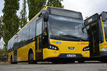 B-V 2442 stehen auf dem Betriebshof Indira-Gandhi-Straße. Aufgenommen am 22.09.2018 / VDL Citea.