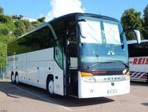 Setra 416 HDH von VTG Vertriebs- und Transportgesellschaft aus Deutschland im Stadthafen Sassnitz am 17.09.2017