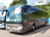 Mercedes Travego von Klemens Reisen aus Deutschland im Stadthafen Sassnitz am 17.09.2017