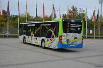 PM-RB 344 fährt am 23.09.2018 für die InnoTrans 2018 auf der Linie M1. Aufgenommen wurde ein Mercedes Benz Citaro II Solo.