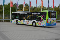 PM-RB 344 fährt am 23.09.2018 für die InnoTrans 2018 auf der Linie M1. Aufgenommen wurde ein Mercedes Benz Citaro II Solo.