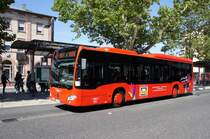 Bus Aschaffenburg / Verkehrsgemeinschaft am Bayerischen Untermain (VAB): Mercedes-Benz Citaro C2 LE Ü von WF-Reisen / Omnibus-Reisedienst Winfried Flaschenträger, aufgenommen im Juli 2019 am Hauptbahnhof in Aschaffenburg.