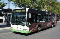 Stadtbus Aschaffenburg / Verkehrsgemeinschaft am Bayerischen Untermain (VAB): Mercedes-Benz Citaro der Stadtwerke Aschaffenburg Verkehrs-GmbH (STWAB), aufgenommen im Juli 2019 am Hauptbahnhof in Aschaffenburg.