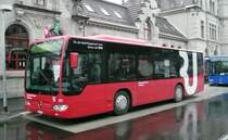 Stadtbus Rapperswil-Jona, 8640 Rapperswil SG, Nr. 203: MB 530 Citaro K (Facelift, 10,5 m) ZH 745'203 (Verkehrsbetriebe Z�richsee Oberland VZO, 8627 Gr�ningen ZH) am 10. Dezember 2008 anl�sslich der Er�ffnung der neuen Busstation Rapperswil Bahnhof