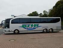 Mercedes Travego von Orth aus Deutschland im Stadthafen Sassnitz am 23.09.2017