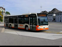 BSU - Mercedes Citaro Nr.86 SO 172086 unterwegs auf der Linie 2 bei der wegfahrt von den Haltestellen vor dem Bahnhof in Solothurn am 14.08.2019