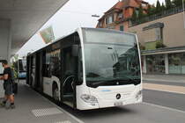 Schneider Nr. 2 (Mercedes Citaro C2 O530) am 14.9.2019 beim Bhf. Wattwil