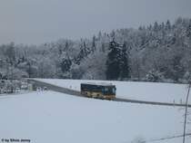 Nr. 222 verl�sst das Dorf Gotzenwil in Richtung Iberg. Ein letztes Mal am 13.12.08 konnte man diesen Anblick geniessen, denn ab dem 14.12.08 wird die Stadtbus Linie 9 die D�rfer Gotzenwil, Iberg und Eidberg bedienen.