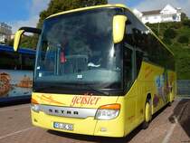 Setra 415 GT-HD von Alge-Reisen aus Deutschland im Stadthafen Sassnitz am 03.10.2017