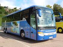 Setra 416 GT-HD von Klemm aus Deutschland (ex Ume Buss) im Stadthafen Sassnitz am 03.10.2017