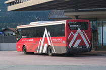 Iveco-Irisbus Crossway von Postbus BD-15115 als Shuttlebus für das Europäische Forum Alpbach an der Haltestelle Brixlegg Bahnhof. Aufgenommen 19.8.2019.
