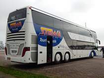 Setra 431 DT von Stewa aus Deutschland im Stadthafen Sassnitz am 15.10.2017