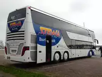 Setra 431 DT von Stewa aus Deutschland im Stadthafen Sassnitz am 15.10.2017