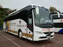 Volvo 9700 Vorführwagen im Stadthafen Sassnitz am 15.10.2017