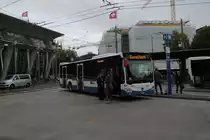 vbl Nr. 89 (Mercedes Citaro C2 O530) am 10.10.2019 beim Bhf. Luzern
