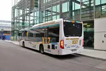 Autobus Sippel Mercedes Benz Citaro 2 RMV Linie X17 am 17.10.19 am Flughafen Frankfurt am Main 