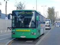 Graz. Der Mercedes Benz O 505 von Grünerbus stand
am 19.10.2019 bei der Grazer Messe. 